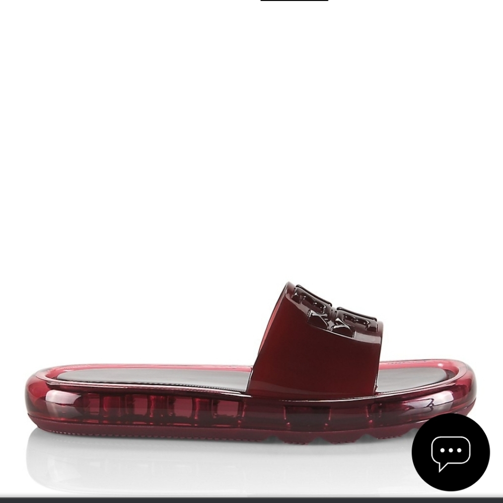 Tory Burch Logo Embossed Jelly Slides